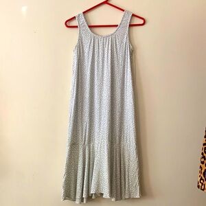 Vintage Ditsy Print Summer Dress Size 8 See Measurements 100% Rayon Sleeveless